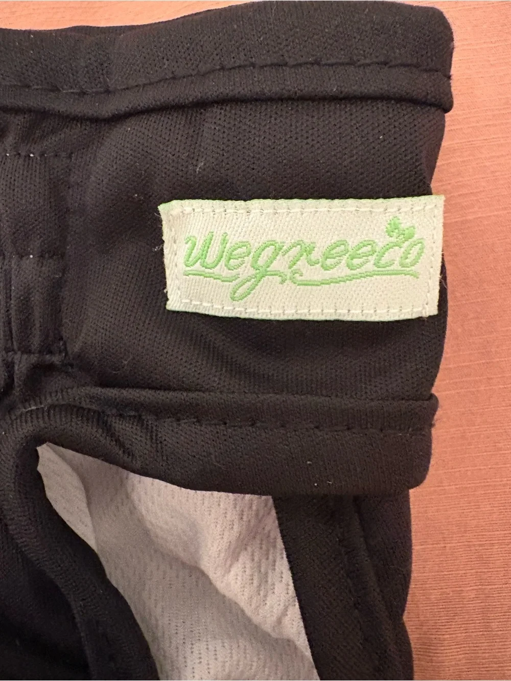 Adjustable washable Black Cloth Diaper Cover with White Snaps for dogs large NWT